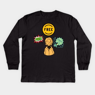 Free Assange!! Kids Long Sleeve T-Shirt